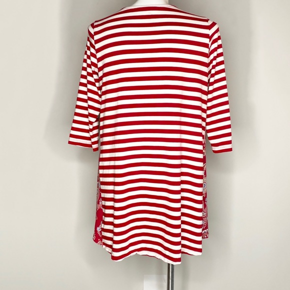 Woman Within tunic, stripes & patterned inserts - Picture 5 of 5